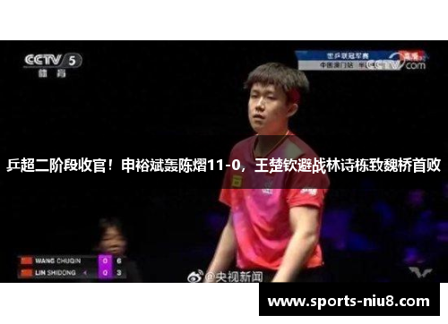 乒超二阶段收官！申裕斌轰陈熠11-0，王楚钦避战林诗栋致魏桥首败